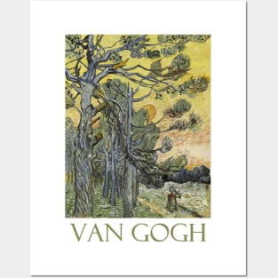 Pine Trees Against an Evening Sky by Vincent van Gogh Posters and Art